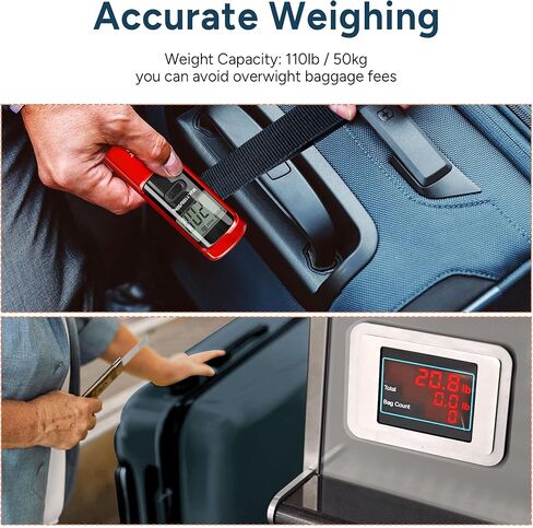 travel inspira Luggage Scale Battery-Free, Travel Essentials, Portable Handheld Suitcase Weight Scale for for Travel Accessories, 110lbs/50kg in Kuwait
