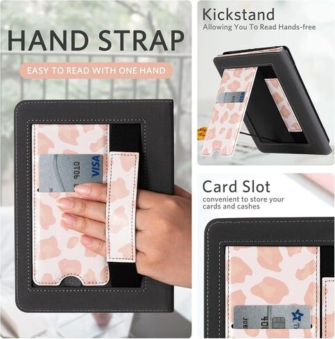 CoBak Case for Kindle Paperwhite - All New PU Leather Cover with Auto Sleep Wake, Hand Strap, Card Slot for Kindle Paperwhite Signature Edition and Kindle Paperwhite 11th Generation 2021 Released in Saudi Arabia