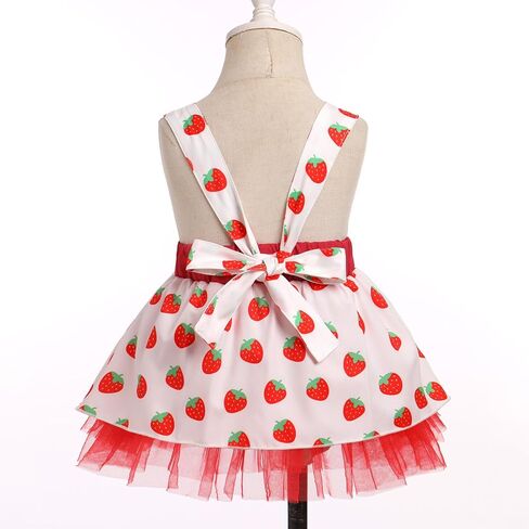 FYMNSI Newborn Baby Sequins Rainbow Strawberry Tulle Dress + Headband Toddler First Birthday Outfit Girl Summer Clothes in Saudi Arabia