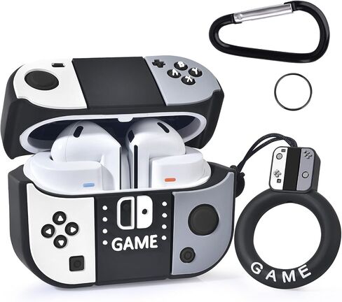 KOREDA Compatible with Samsung Galaxy Buds 3 Case & Galaxy Buds 3 Pro Case, Cute Funny Game Design Cartoon Soft Silicone Protective Cover with Keychain for Teens Boys Men Women (Red/Blue) in Kuwait