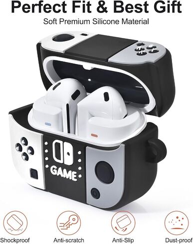 KOREDA Compatible with Samsung Galaxy Buds 3 Case & Galaxy Buds 3 Pro Case, Cute Funny Game Design Cartoon Soft Silicone Protective Cover with Keychain for Teens Boys Men Women (Red/Blue) in Kuwait