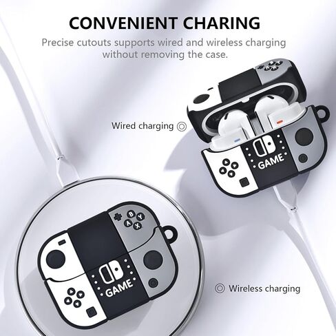 KOREDA Compatible with Samsung Galaxy Buds 3 Case & Galaxy Buds 3 Pro Case, Cute Funny Game Design Cartoon Soft Silicone Protective Cover with Keychain for Teens Boys Men Women (Red/Blue) in Kuwait