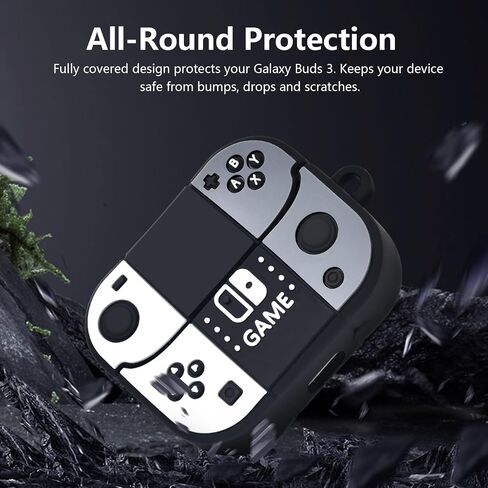 KOREDA Compatible with Samsung Galaxy Buds 3 Case & Galaxy Buds 3 Pro Case, Cute Funny Game Design Cartoon Soft Silicone Protective Cover with Keychain for Teens Boys Men Women (Red/Blue) in Kuwait