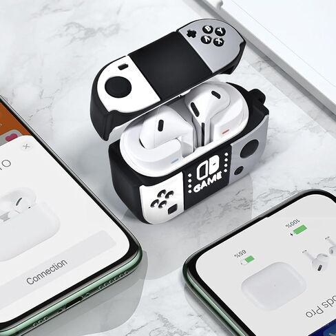 KOREDA Compatible with Samsung Galaxy Buds 3 Case & Galaxy Buds 3 Pro Case, Cute Funny Game Design Cartoon Soft Silicone Protective Cover with Keychain for Teens Boys Men Women (Red/Blue) in Kuwait