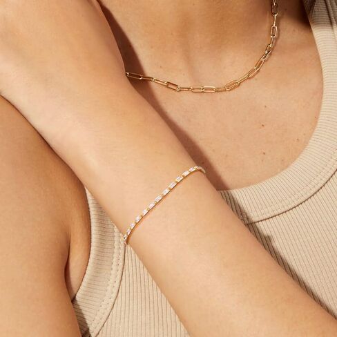 VACRONA Gold Tiny Beaded Bracelet 14K Gold Plated Chain Bracelets for Women Dainty Tiny Pearl Bracelet Adjustable Chain Jewelry in Kuwait