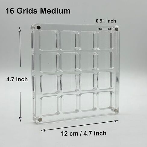 Acrylic Magnetic Seashell Display Box,Portable Display Box,36 Grids Diamond Gemstone Beads Storage Display Organizer Box,Clear Mini Seashell Storage Box (1, 36 Grids - Small) in Saudi Arabia