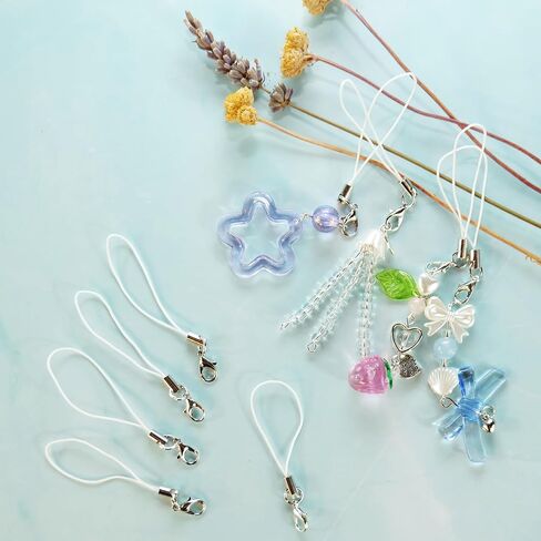 MINI-FACTORY 100PCS DIY Charm Straps with Lobster Clasp Colorful Lanyard Cords for Phone Charms, USB Drives, Keychains, Jewelry Making, Crafts, Purse & Name Tag Accessories in Kuwait