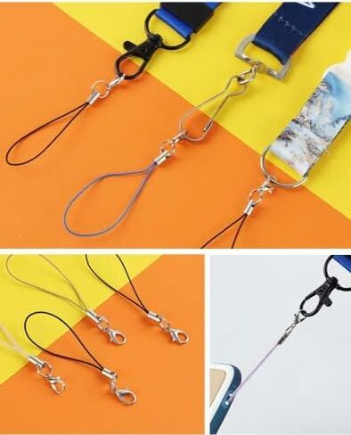 MINI-FACTORY 100PCS DIY Charm Straps with Lobster Clasp Colorful Lanyard Cords for Phone Charms, USB Drives, Keychains, Jewelry Making, Crafts, Purse & Name Tag Accessories in Kuwait