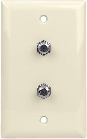 Wall Plate with 2 F-81 Connectors, White in Saudi Arabia