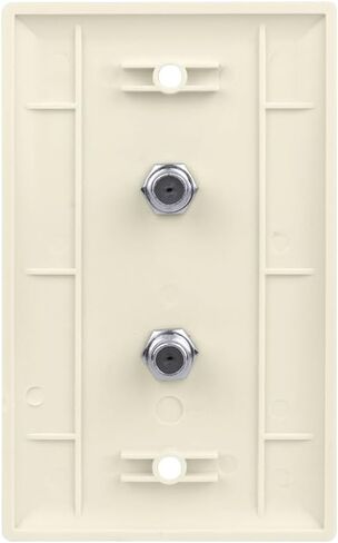 Wall Plate with 2 F-81 Connectors, White in Saudi Arabia