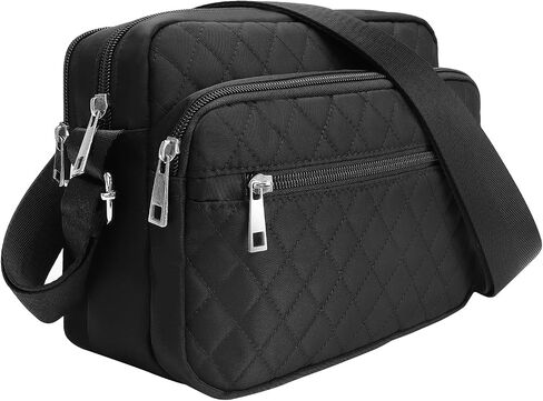Nylon Crossbody Bags for Women Trendy Quilted Cross Body Purse Medium Crossbody Purses Fashion Ladies Messenger Shoulder Bag in Saudi Arabia