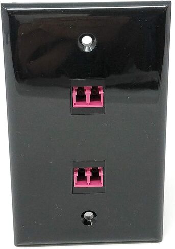 RiteAV - 2 Port LC Fiber 10GB Duplex Wall Plate - White in Saudi Arabia