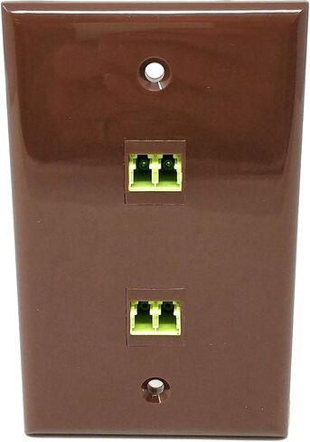RiteAV - 2 Port LC Fiber 10GB Duplex Wall Plate - White in Saudi Arabia