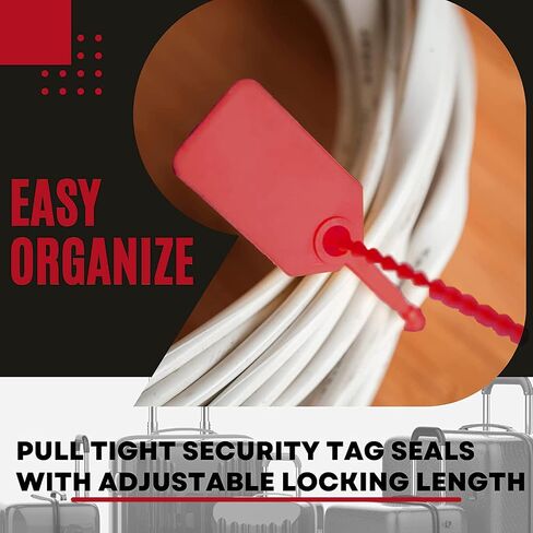 JAVIKA 250PCS Plastic Tamper Seal Tags, Pull-Tite Security Seal, Zip Ties in Saudi Arabia