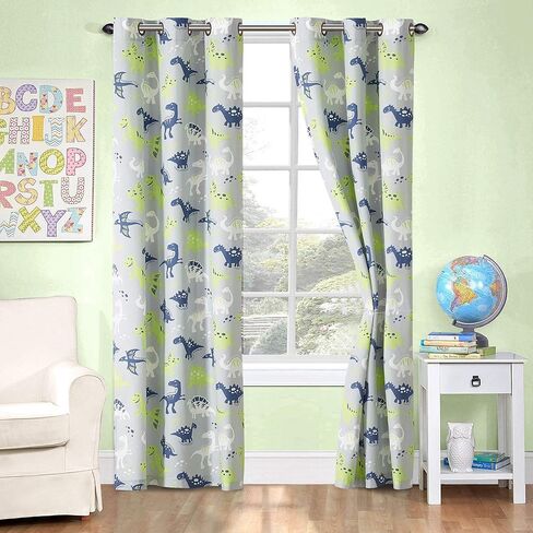 Kids Zone Home Linen 2 Panel Curtain Set with Grommet for Boys Girls Teens Bedroom Multicolor Set (Unicorn Rainbow Castle Clouds Pink Purple White) in Saudi Arabia