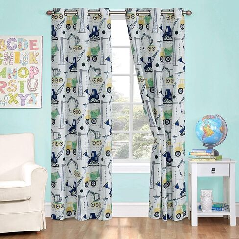 Kids Zone Home Linen 2 Panel Curtain Set with Grommet for Boys Girls Teens Bedroom Multicolor Set (Unicorn Rainbow Castle Clouds Pink Purple White) in Saudi Arabia