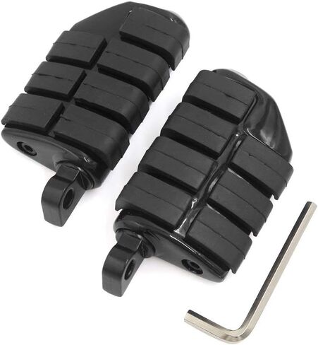 Black Motorbike Footpegs 1.25" 32mm Adjustable Highway Footrest Footboards Compatible with Harley in Kuwait