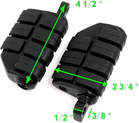 Black Motorbike Footpegs 1.25" 32mm Adjustable Highway Footrest Footboards Compatible with Harley in Kuwait