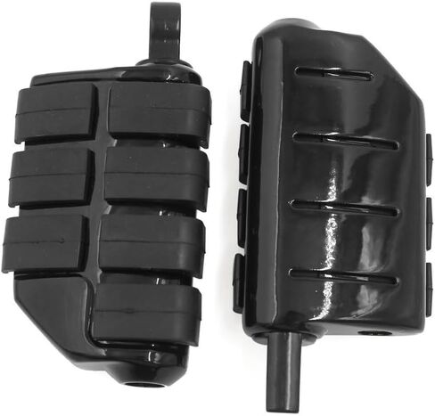 Black Motorbike Footpegs 1.25" 32mm Adjustable Highway Footrest Footboards Compatible with Harley in Kuwait