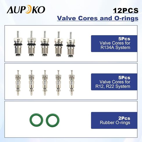 R12 to R134A AC Retrofit Fitting Adapter Kit, R12 R22 to R134A High/Low Fitting Port Retrofit 1/4’’ to 7/16"-20 UNF Conversion Adapter, Fits for AC Air Conditioner Refrigerant in Saudi Arabia