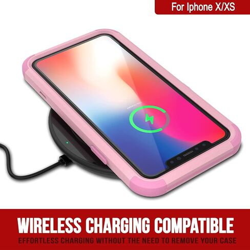 Punkcase for iPhone Xs Belt Clip Holster Case [Patron Series] 4-1 Rugged & Protective Multilayer Phone Cover W/Integrated Kickstand for iPhone Xs (5.8") (2018) [Red-Black] in Saudi Arabia