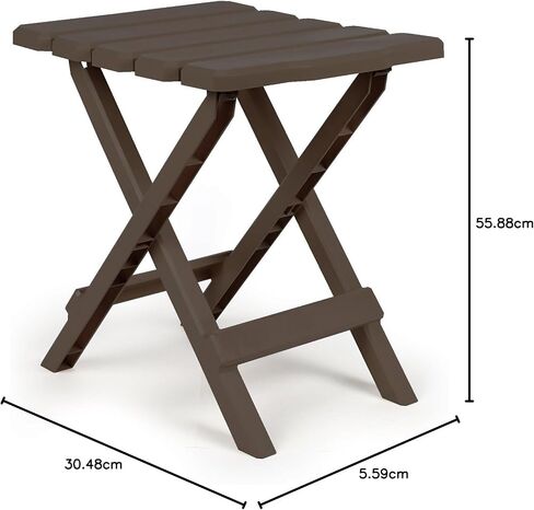 Camco Small Quick-Folding Adirondack Table, Plastic, Mocha in Saudi Arabia