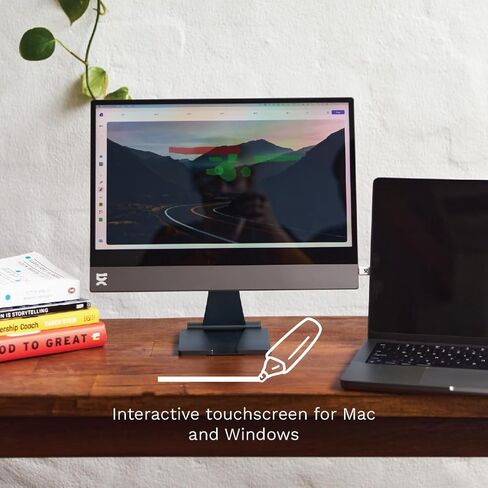 تعرض شركة Espresso شاشة محمولة تعمل باللمس مقاس 15 بوصة مع حامل قابل للتعديل | شاشة رفيعة للغاية، بدقة 1080 بكسل عالية الدقة، ومنفذ USB-C، وشاشة تعمل باللمس لأجهزة الكمبيوتر المحمول، وأجهزة Mac، والكمبيوتر الشخصي، والألعاب، والسفر in Kuwait