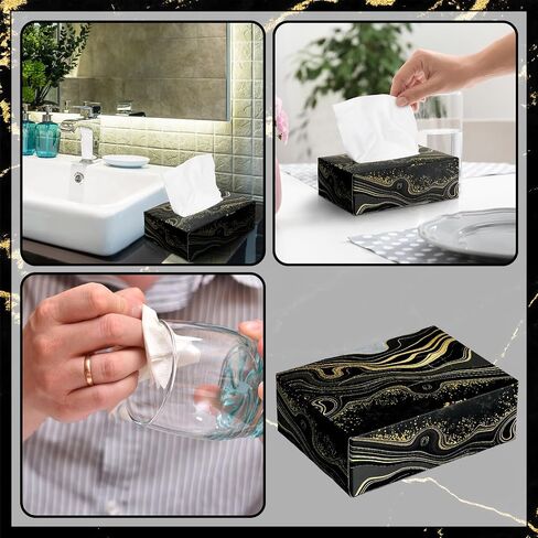 Bencailor 12 Pack Facial Tissues Cube Boxes Face Tissue Box 600 Sheets 3-ply Square Tissues Marble Pattern Soft Tissue Paper Bulk for Car Pocket Toilet Household School Bedroom Family in Saudi Arabia