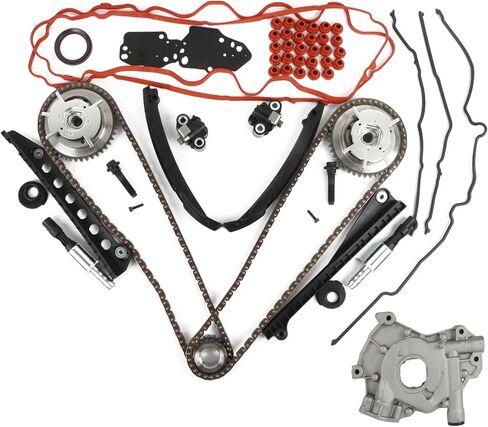 ZDKK 1set Timing chain kit AT4Z6L266B AT4Z6K254A Fits for 2011-2018 MKX 3.5L/3.7L DOHC VCT SMPI Replace OE AT4Z6K255A AT4Z6B274A Auto Parts in Saudi Arabia