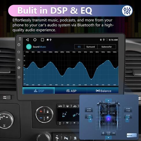 EagleNav Car Radio Stereo 2G+64G Android 12 10 Inch for Chevy Chevrolet Silverado Tahoe Equinox GMC Sierra Yukon Car Stereo Audio with Carplay/Android Auto SWC GPS WiFi BT FM with Rear Camera in Saudi Arabia