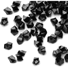 DomeStar 150PCS Dazzling Ice Rocks, Holographic Clear Acrylic Crushed Ice Sparkling Fake Diamonds Holographic Pink Plastic Gems for Vases Fillers Table Scatter Decor
