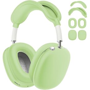 for AirPods Max Case Cover, Anti-Scratch Soft Silicone Ear Pad Case Cover/Ear Cups Cover/Headband Cover Protector Case Sleeve for AirPods Max, White