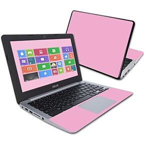 MightySkins Skin Compatible with Asus Chromebook 11.6" C200MA wrap Cover Sticker Skins Solid Pink