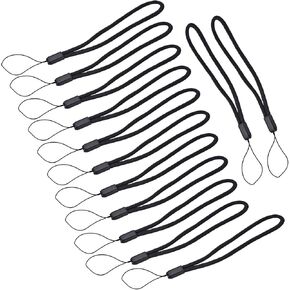 30 Pack Wrist Lanyard Hand Strap Nylon String Cord Lanyards for Gopro Sport Camera PSP Phone Ipod USB Flash Drive Mp3 Tripod Flashlight Keychains ID Badge Name Tag, 7.28, Black