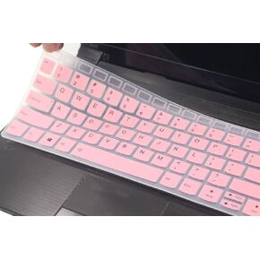 Silicone Keyboard Protector Skin Cover Compatible with Lenovo Yoga 7i 15.6" 16", IdeaPad 3 3i 15.6 17.3, IdeaPad 5 5i 15.6 17.3, IdeaPad Flex 5 15.6, Yoga Slim 7 15, IdeaPad Slim 7 15.6 inch (Pink)