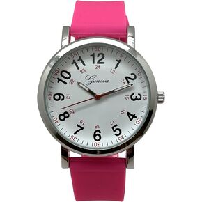 Nurse Watch for Medical Assistant and Student with Easy Read Dial, Military Time with Second Hand, Silicone Band and Water Resistant Nurse Watches for Women in Saudi Arabia