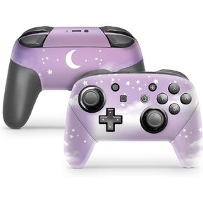 TACKY DESIGN Clouds Skin for Nintendo Switch Controller Skin Moon, Sticker Compatible for Pro Controller Skin Vinyl 3m Decal Full wrap Cover