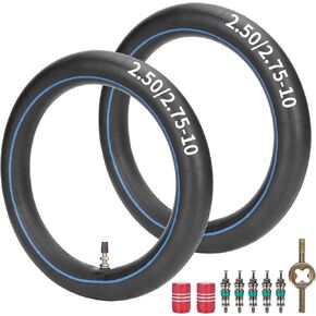 2.75/2.50-10" Replacement Inner Tube with TR87 Angled Valve Stem for CRF50 XR50 Razor MX650 MX500 Suzuki DRZ70 JR50 PW50(2 Pack)
