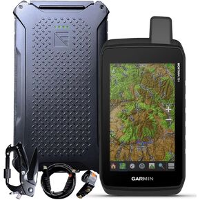 Garmin Montana 750i Rugged GPS Handheld with inReach and Dark Energy Poseidon Pro Indestructible Charger, Black | Emergency SOS, 2-Way Message, Camera, Touchscreen, Topographic Mapping, Multi-GNSS