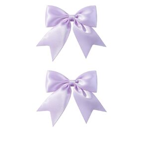 3.35 Inch Baby Girl Hair Bows Boutique Hair Clip Hair Accessories Teens Toddlers Hairpin Headwear - Set of 2 (Silver)