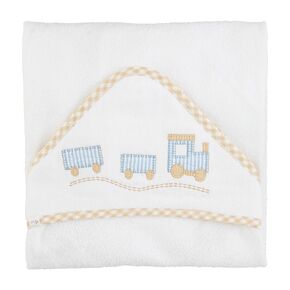 Mud Pie Kids Train Hooded Towel; 30" X 30"