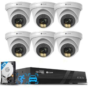 4COVR 4K PoE Security Camera System 16 Channel with 4TB HDD, LY97KA8M1612 | 2-Way Talk & Color Night Vision, AI Smart Detection, NVR Surveillance for Business, 12X 8MP Commercial Dome IP Camera IP67 in Saudi Arabia