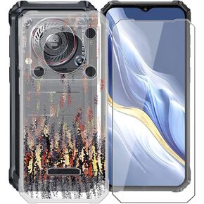 for Oukitel WP36 Phone Case with [1 Pack] Screen Protector, Clear Soft Silicone TPU Protective Case, Anti-Fall Ultra-Thin Bumper Case for Oukitel WP36 (6.52") - Shadow