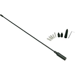 Scosche RMFB17-WP1 Spiral Universal Vehicle Antenna Replacement, 17" Rubber Mast for Domestic & Import Vehicles with Threaded Adapter for Enhanced AM FM Car Radio Signal Reception, Includes 6 Adapters