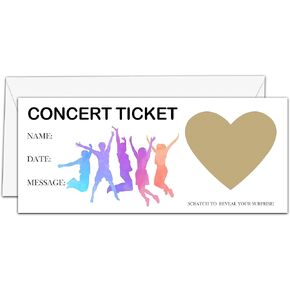 Surprise Scratch Guess What Card, 2 Set Minimalist Make Your Own DIY Boarding Pass, Surprise Reveal Card for Holiday, Christmas, Wedding, Birthday, Anniversary, Pregnancy(3.5"x8" Gold)-C008