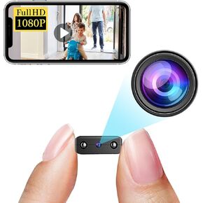 Smallest Wireless Wifi Battery Camera,HD1080P Portable Security Camera with Video Recording Live Feed,Baby Monitor With Night Vision,Motion Detection,Remote Viewing for Security with iOS Android APP