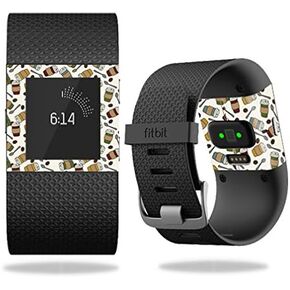 MightySkins Skin Compatible with Fitbit Surge Cover Skins Sticker Watch Coffee