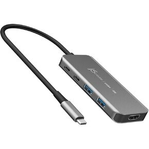 j5create USB4 8K60 Slim Hub - 6 in 1 USB4 Hub with 8K60/4K144 HDMI, PD Charging, USB-A, USB-C Ports | Compatible with MacBook, Windows Laptops, Thunderbolt 3/4, and USB4 Devices (JCH453)
