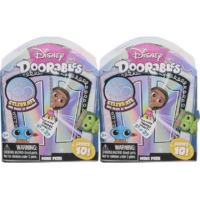 Just Play Disney Doorables Mini Peek Technicolor Takeover 2-Pack, 1.5-inch Collectible Figures, Kids Toys for Ages 5 Up