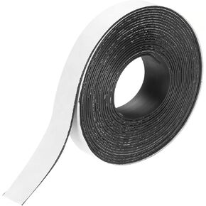 MECCANIXITY Magnetic Strip 9.8 Feet x 3/8" Width x 3/32" Thick Magnetic Tape Labels Stickers Self Adhesive for Whiteboards Refrigerator and DIY Crafts